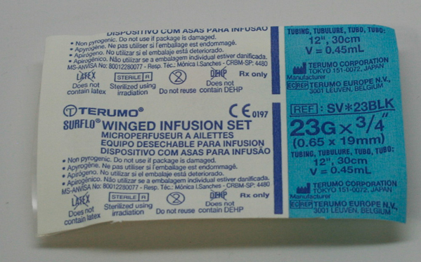 Picture of Surflo Winged Infusion Set 23G