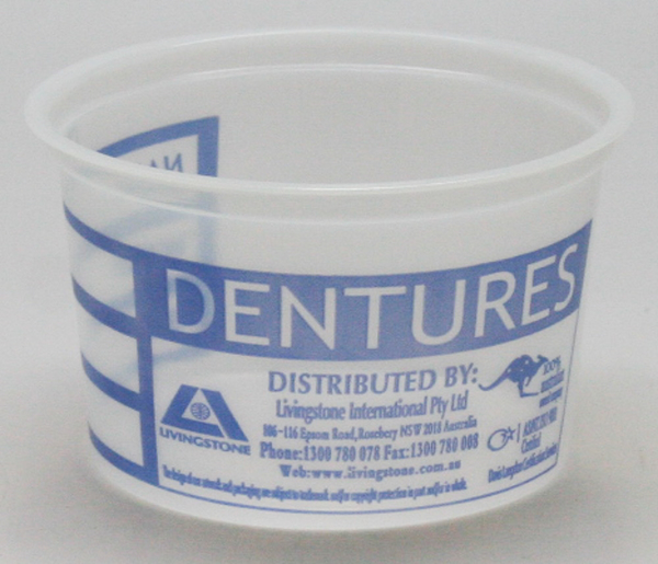 Picture of Denture Container Plastic P/50