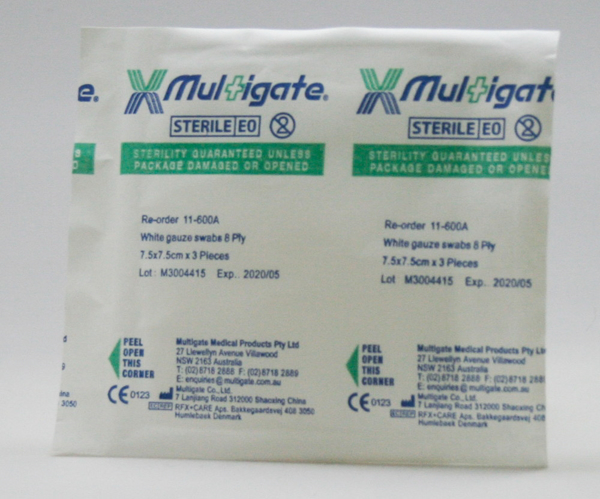 Picture of Gauze Swab Multigate 11-600A 7.5cm Packet of 3