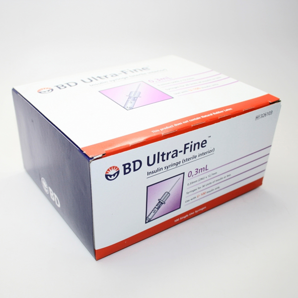 Picture of Syringe Insulin 0.3mL x 29G BD Ultrafine 100s