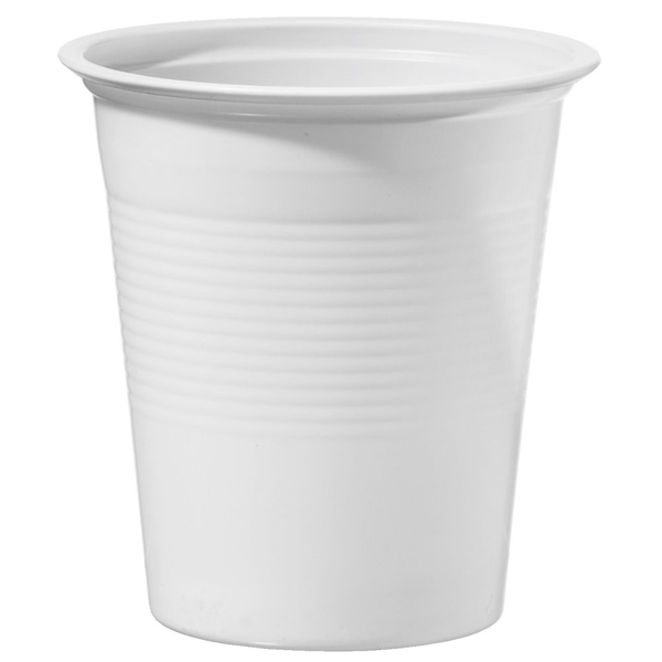 Picture of Cup Plastic Cafe/Bar Style White 180mL 50s