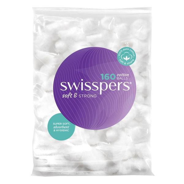 Picture of Cotton Balls Swisspers White 160s
