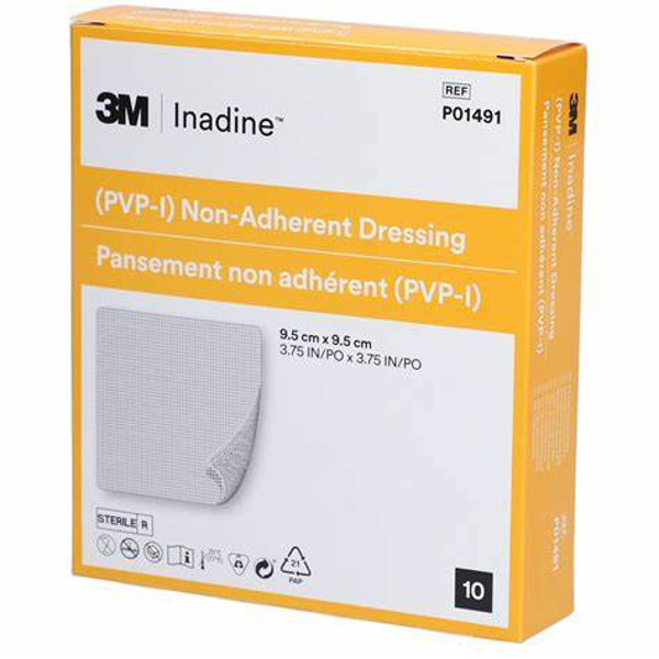 Picture of Inadine PVP-I Non-Adherent Dressing 9.5x9.5cm 25s